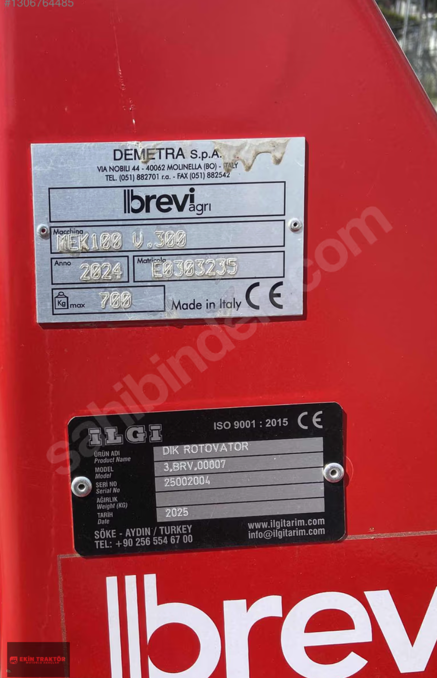 Sıfır Brevi 3mt Dik Rotavatör görüntü 4